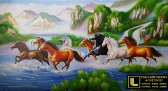 Tranh sơn dầu mã đáo thành công 24